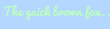 Image with Font Color BEFFBC and Background Color B3D7FF